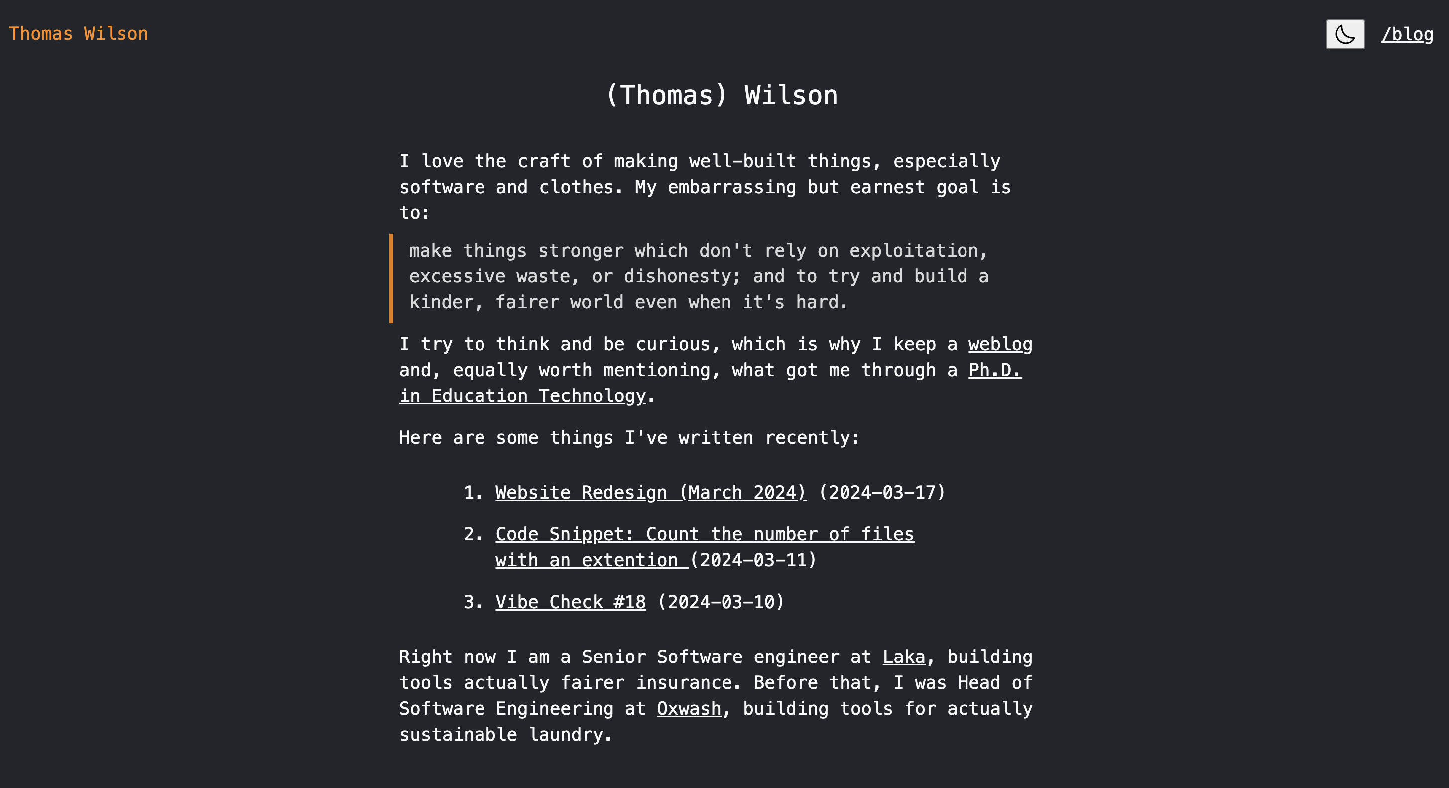 Home Screen in dark mode